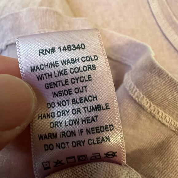 AMO Cropped T-Shirt Blush Pink Cotton Knit Short Sleeve Comfy Y2K - Picture 6 of 7